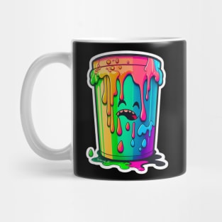 Colorful Slime Trash Can Sticker #5 Mug